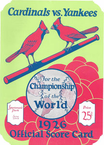 1926 St. Louis World Series Program